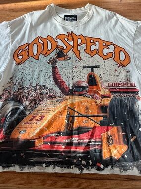 Godspeed Men's Orange Graphic Racing Tee